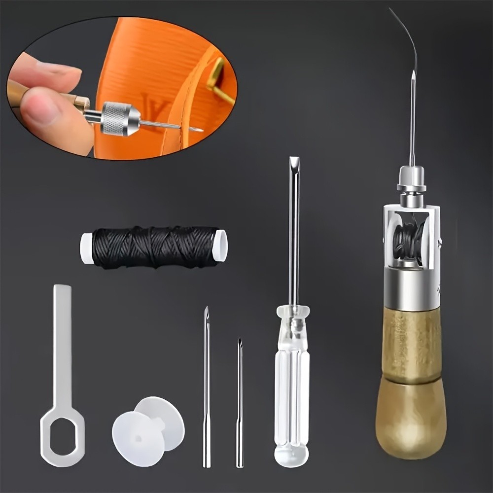 Leather Sewing Tool Kit - Handheld for Leather Craft & Repair