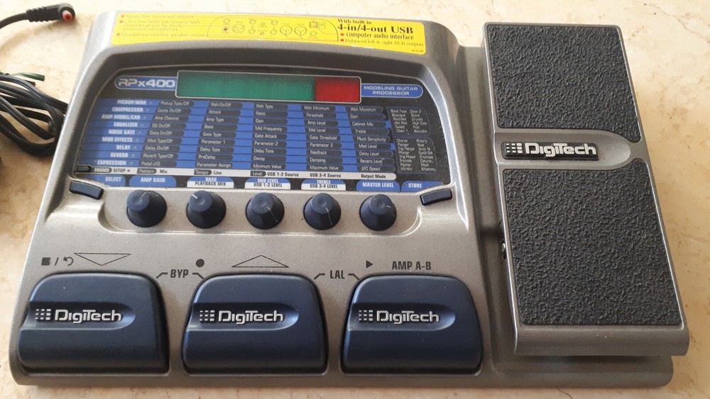 Digitech RPx400 Amp Modeler Multi Effects Processor Guitar Effect Pedal + PSU