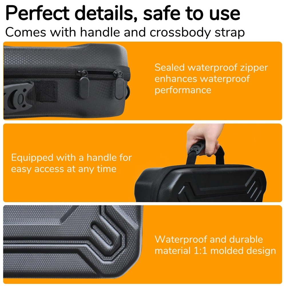 Starlink Mini Case-Durable PU Case with Custom Grooves Shoulder Strap & Handl...