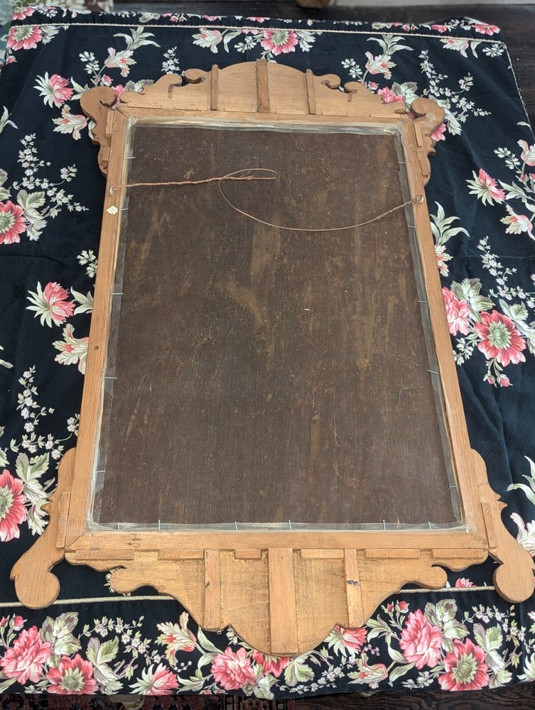 Gorgeous Antique Tiger Striped Maple Chippendale Mirror
