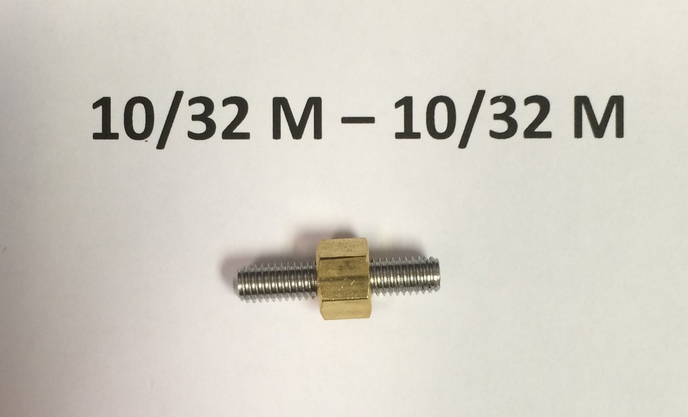 SpinJag Adapter  10/32 M - 10/32 M , Standoffs Brass