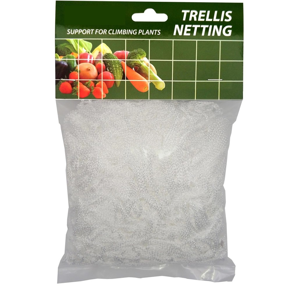 Vocray Plant Trellis Netting, 5x30 Ft Polyester Square Mesh Trellis Net Suppo...
