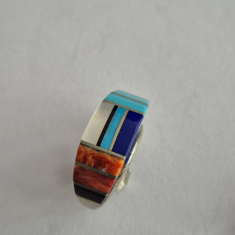 Native American Sterling Silver Earrings Multistone