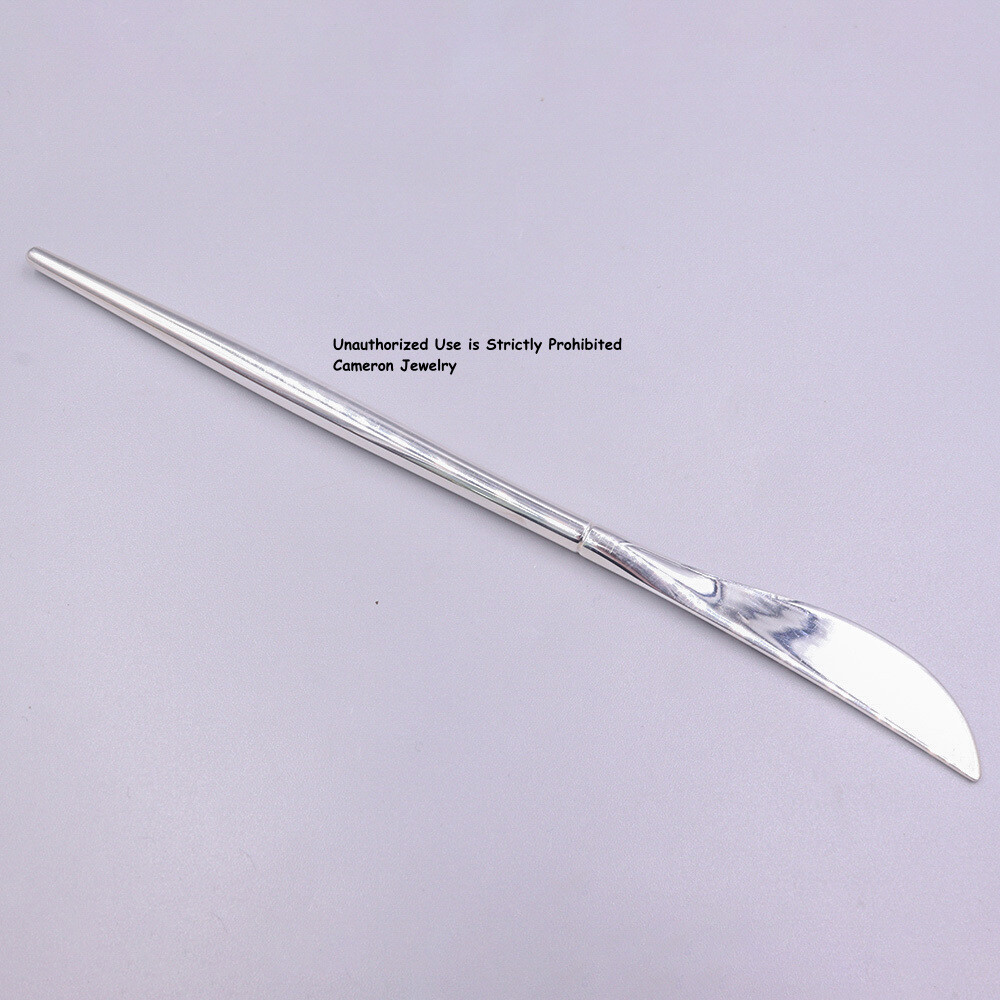 Solid S999 Fine Silver 999 Smooth Dinnerware Fruit Dinner Knife 36-37g 6.7inch