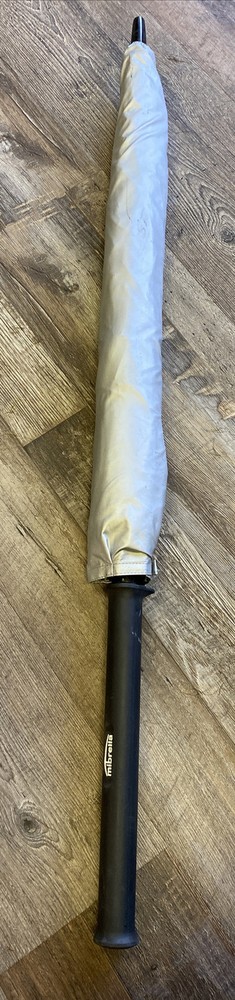 Ping Golf Golfing Mibrella Umbrella Large Silver Full Size Long Grip Handle
