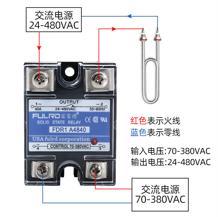 FULRD single-phase solid state relay AC-AC FDR1 A4860 60A SSR 60AA