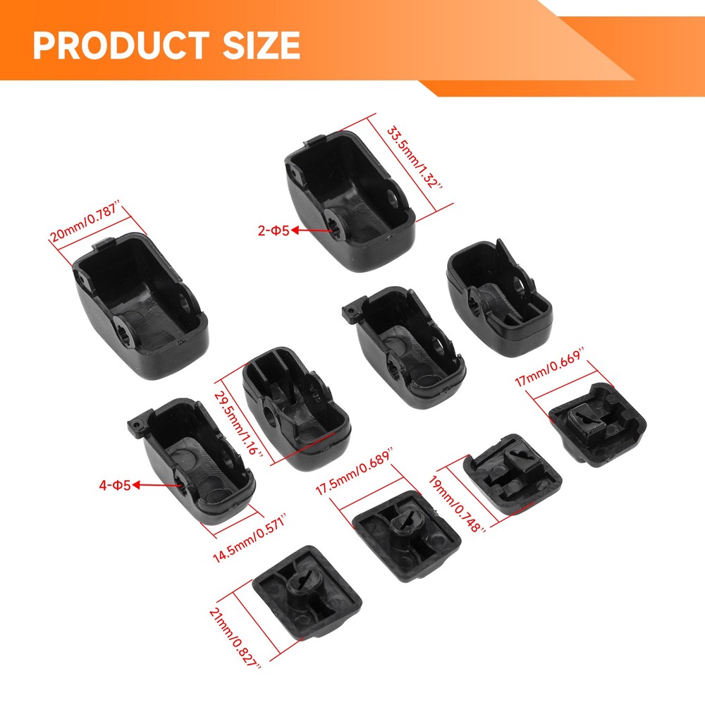 Black Handlebar Control Switch Housing Cover Switch Cap Buttons For Harley 96-13