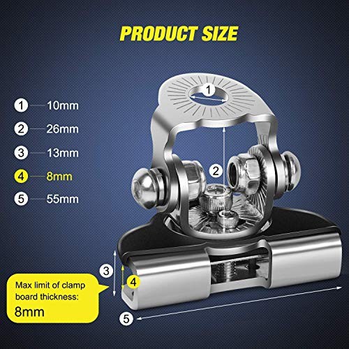 Nilight LED Light Bar Mounting Bracket 2PCS Universal Adjustable Silver-2