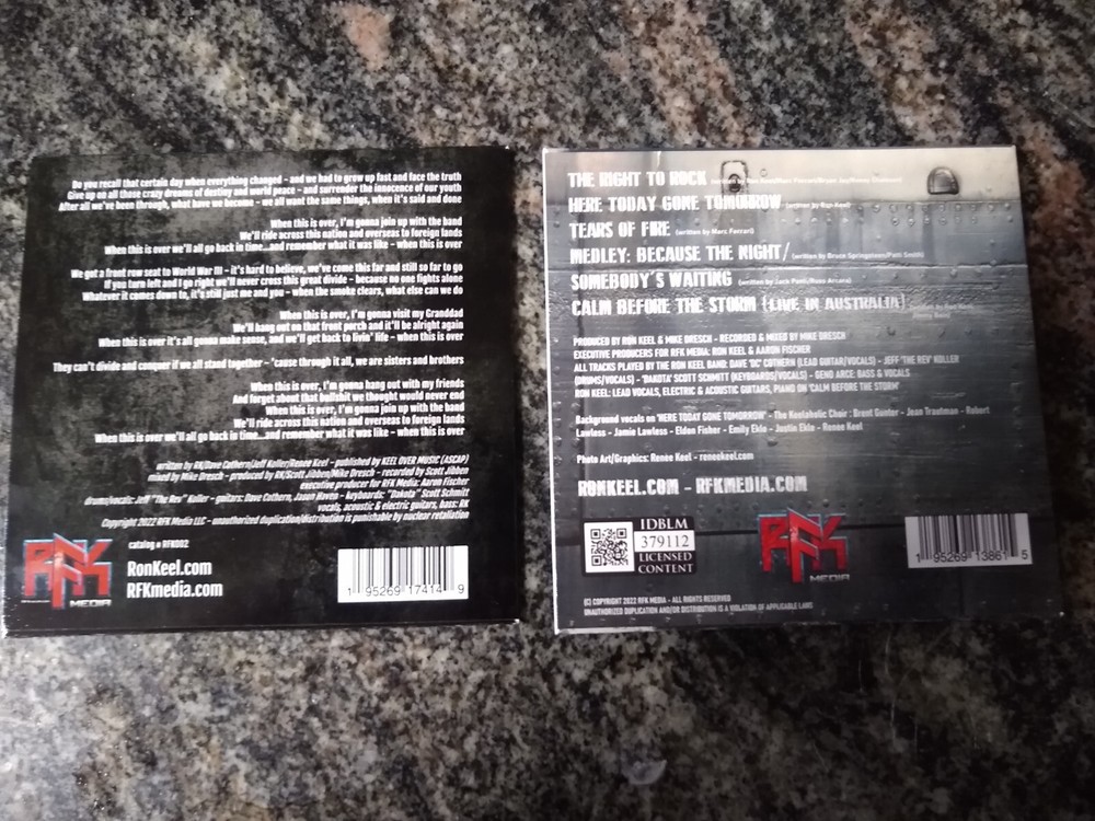 Signed Ron Keel CDS When This Is Over and Keeled