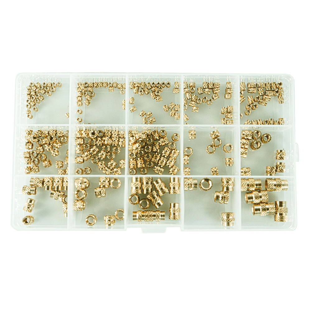 300pcs Threaded Insert M2 M2.5 M3 M4 M5 M6 Insert Nut Brass for Plastic 3D Parts