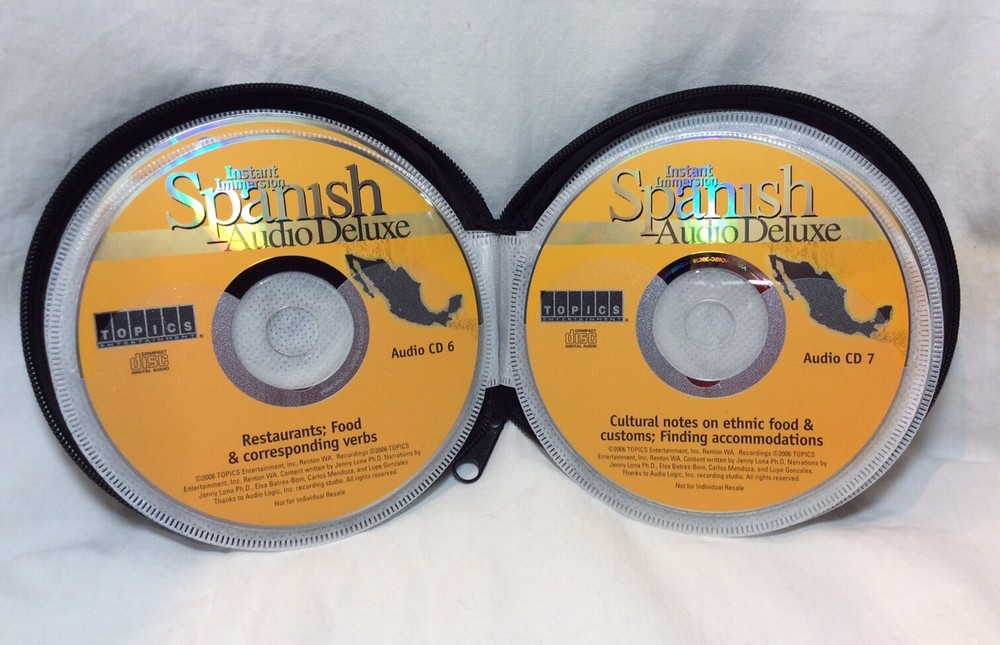 Spanish Instant Immersion Audio Deluxe 10CD Set w/Storage Excellent Condition