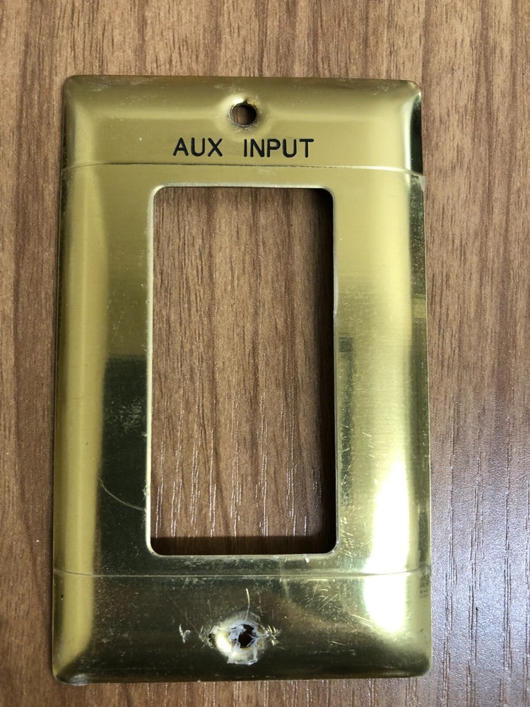LeGrand SB26-PB Single Gang Brass Wall Plate  AUX Input