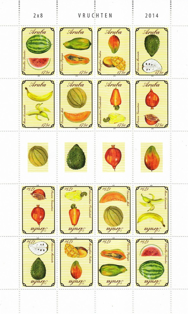 Aruba Issue 2014 (MS 772-779) Fruits