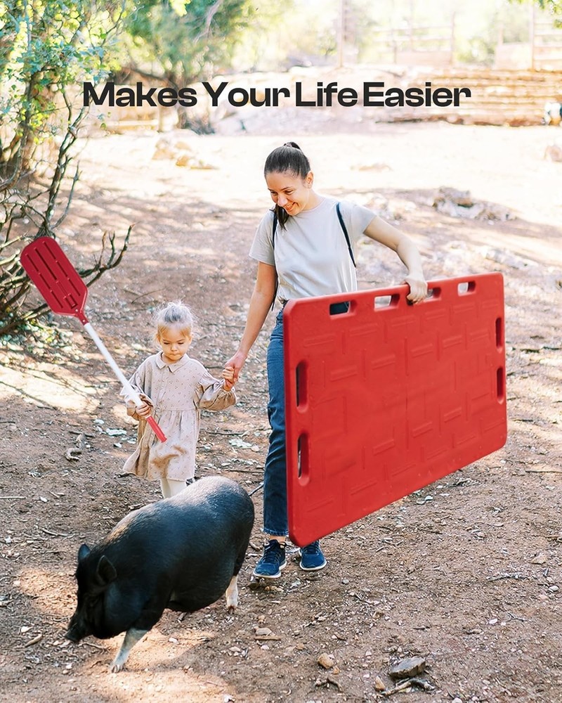 Pig Sorting Board w/Sorting Stick Paddle - Livestock Sorting Panel - Cattle P...