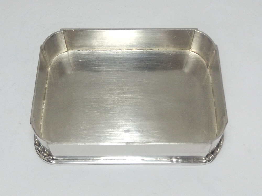 RARE 930 SWEDISH 126g SOLID SILVER BOX, TOBACCO BOX, AGATE, MAKER SIGNED, c1951