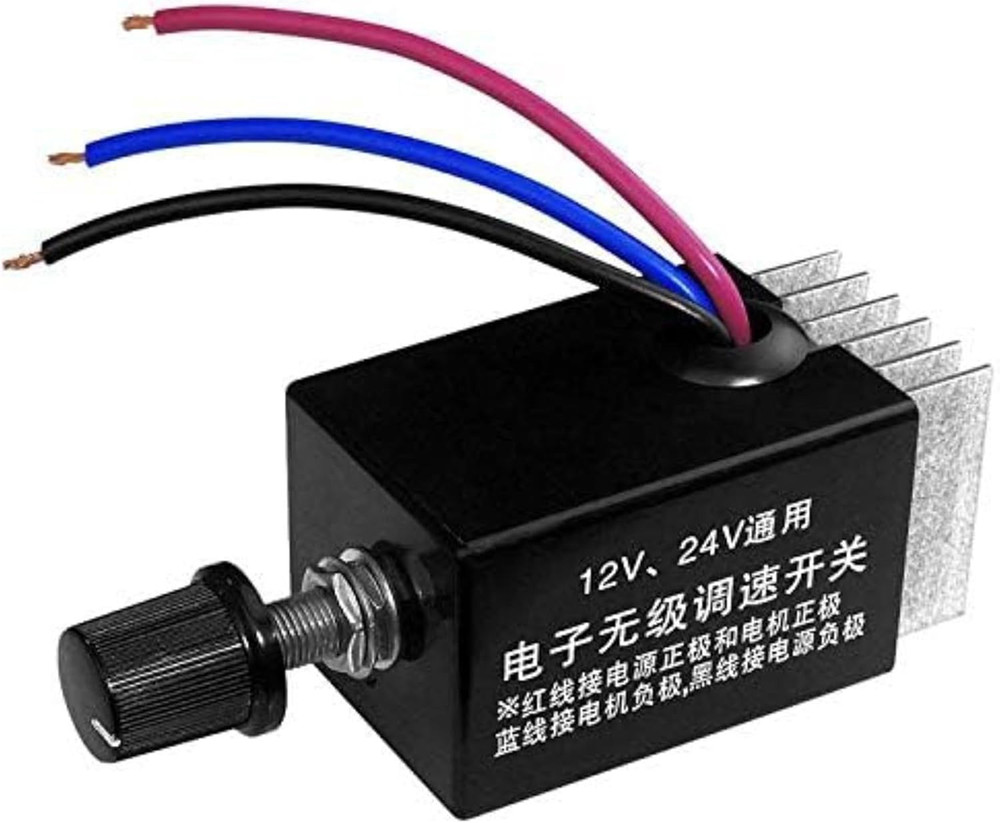 DC Motor Speed Controller Universal 12V 24V 10A Electronic Stepless Speed...