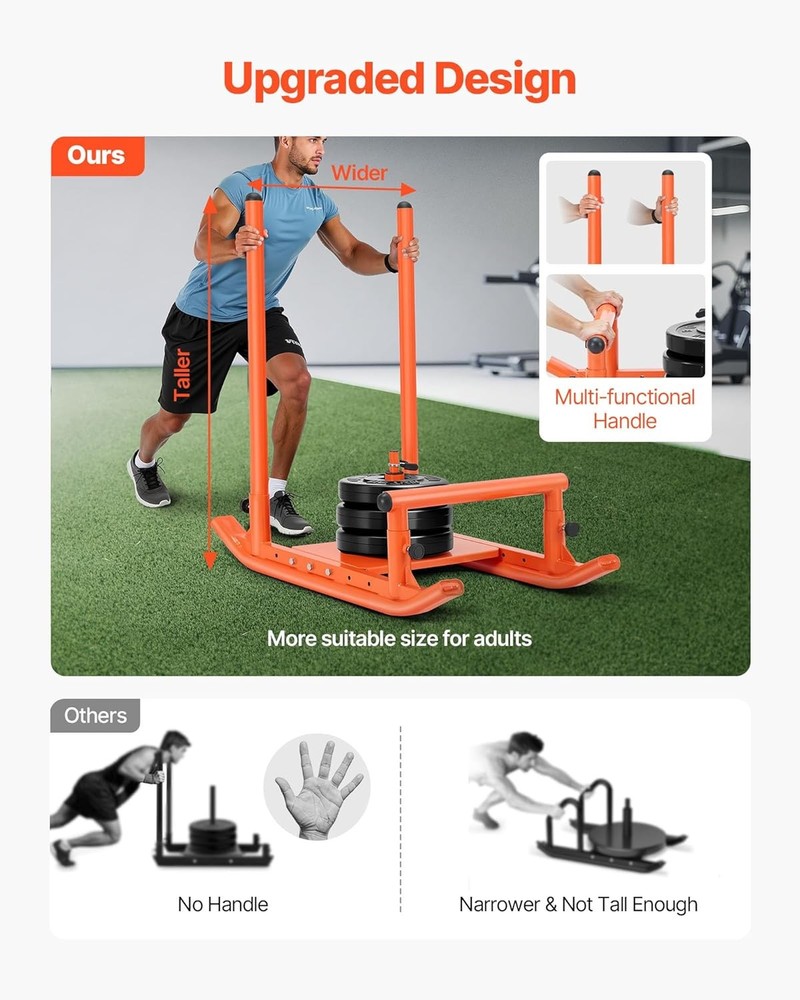 VEVOR Strength Training Push Pull Sled 1 Pack