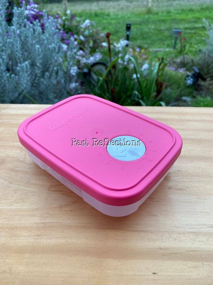 TUPPERWARE FREEZERMATES FREEZER CONTAINER 250ml PINK SMALL 1 WITH DIAL
