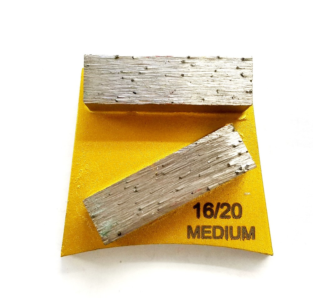 3PK Trapezoid Quick change Grinding Disc Plate - 16/20 Grit - Medium Bond