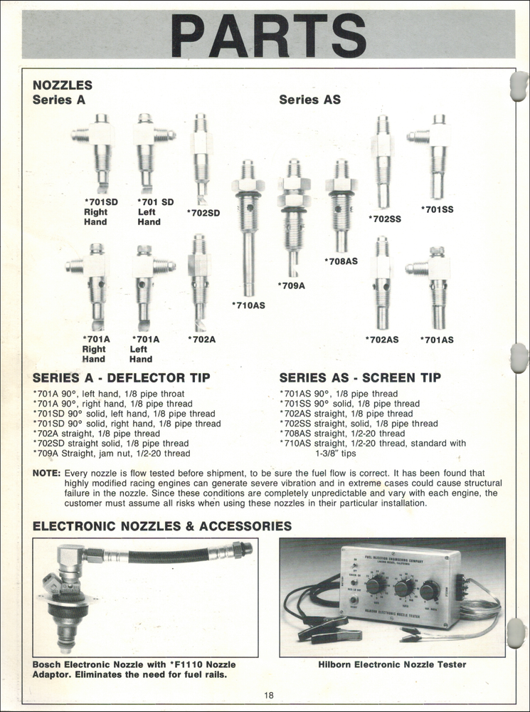 Hilborn Fuel Injector 1983 Performance Catalog PDF File USB Flash Drive
