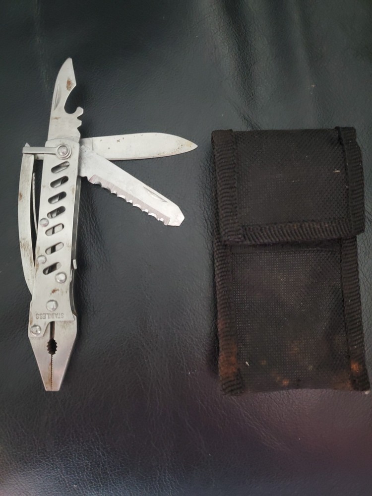 Stainless Multi-Purpose Knife W/Pouch
