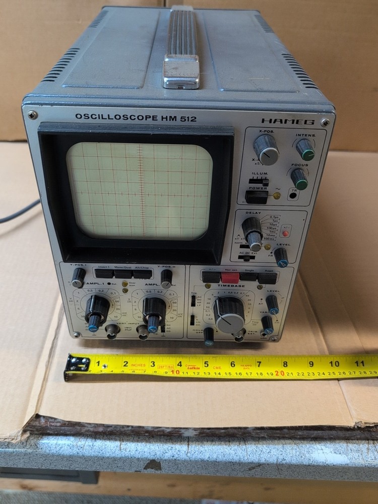 Vintage Oscilloscope,  HAMEG, HM 512,  Powers on - Not fully tested