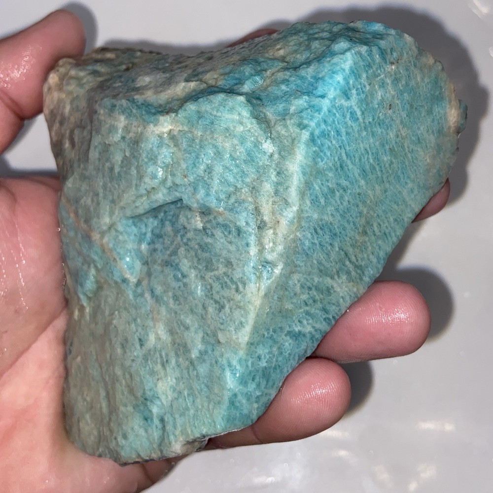 Stunning Blue Amazonite Lapidary Rough Stone 1 Pound 6.78 Oz