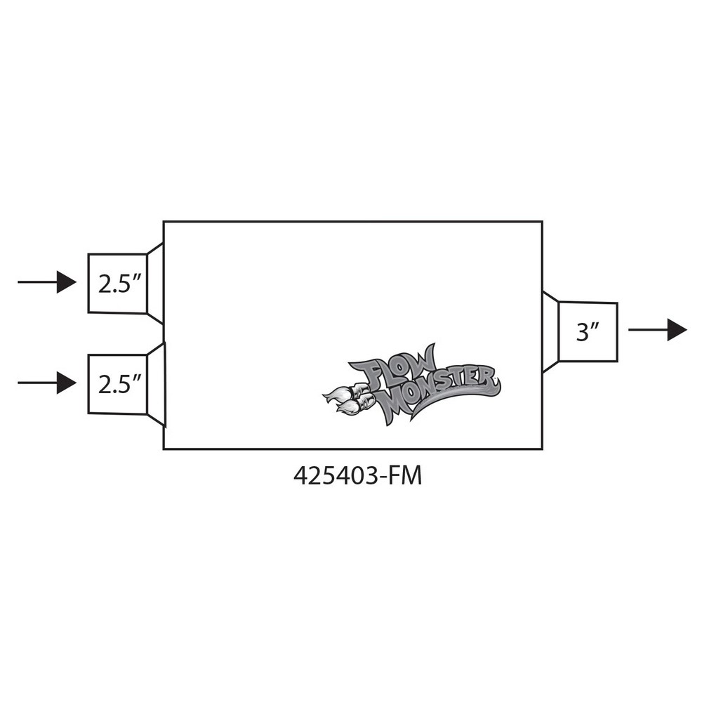 Flowmonster 425403-FM 2-Chamber Muffler