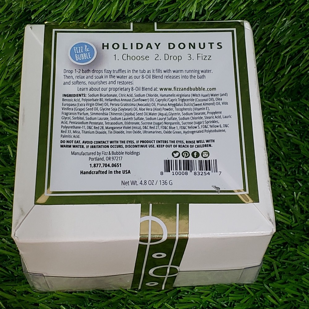 Fizz & Bubble, Holiday Donuts, - 4 pack