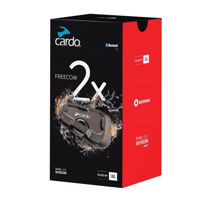 Cardo Freedom 2X Single Pack Motorcycle Helmet Bluetooth Communication System