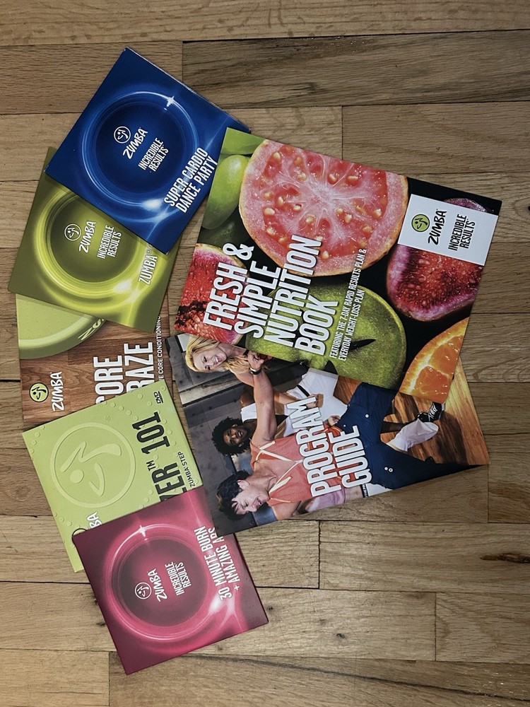 Zumba Step Workout 5-disc Set With Stepper - Barely Used