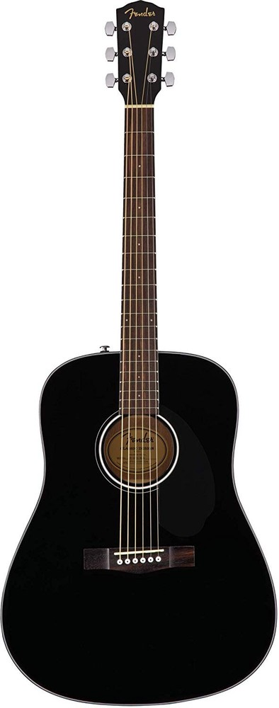 Fender CD-60S Solid Top Dreadnought Acoustic Guitar - Black