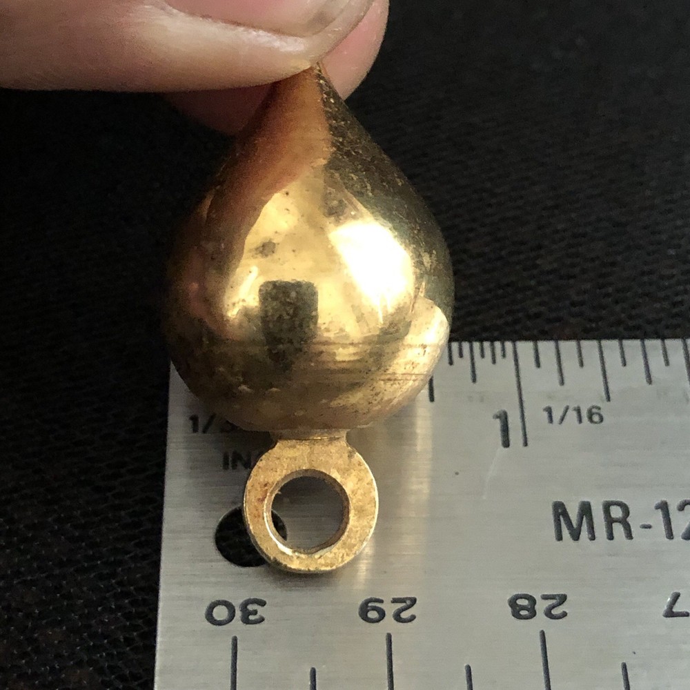 Solid Brass Teardrop Pendulum / Healing Energy Generator. 1.5” Tall