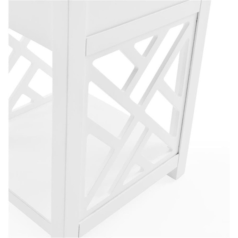 Coventry Wood End Table W/ Drawer & Shelf Modern Versatile Storage Solution New