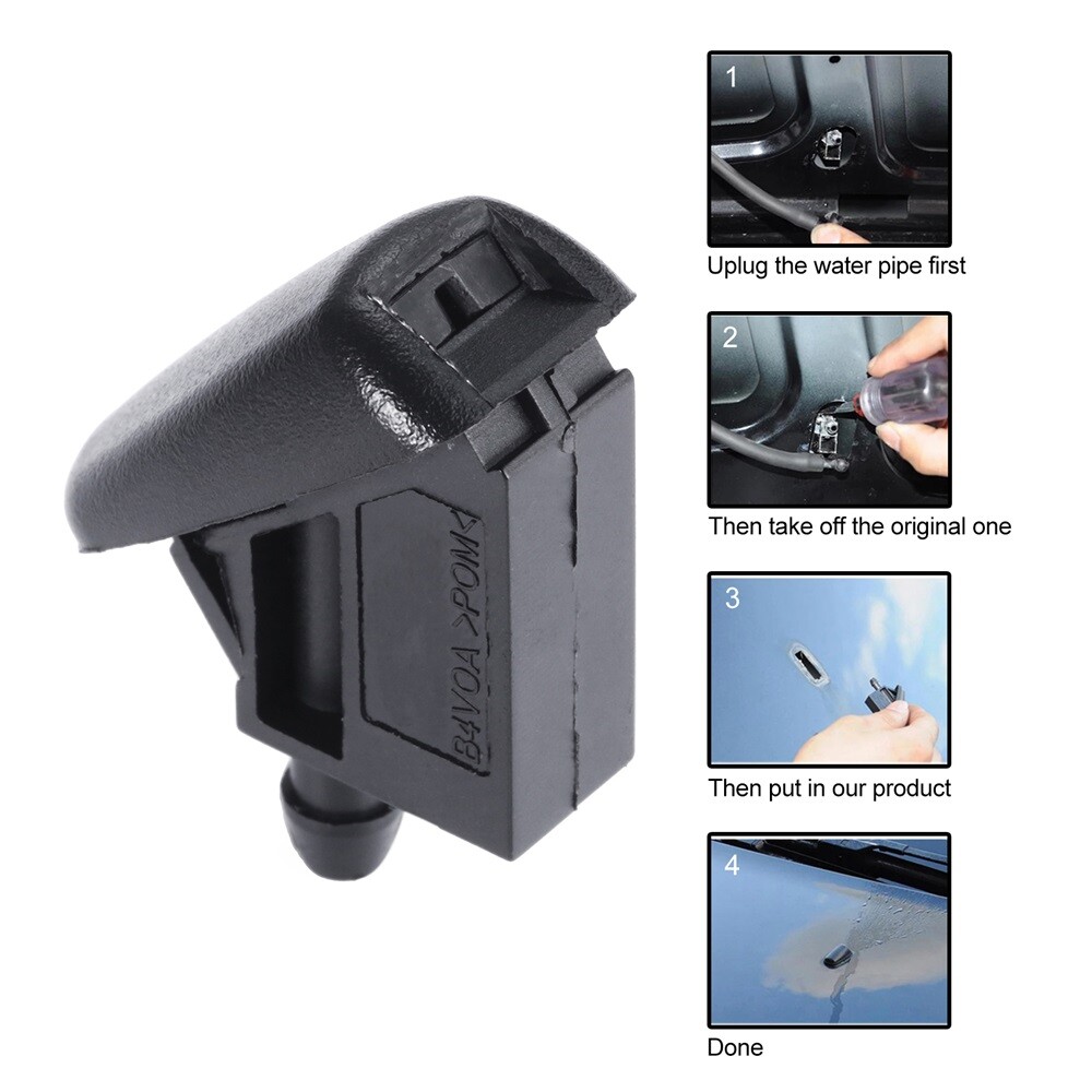 2Pcs Front Windshield Wiper Washer Jet Nozzle For Ford Focus MK 2 2004-2011