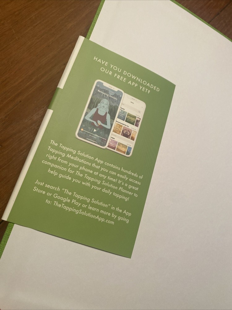 The Tapping Solution Planner Journal by Alex Ortner Green Diary EFT Notebook