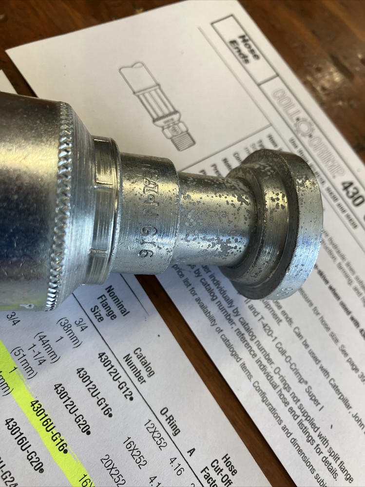 43016U-G16 Eaton Hose End Code 61 straight Flange