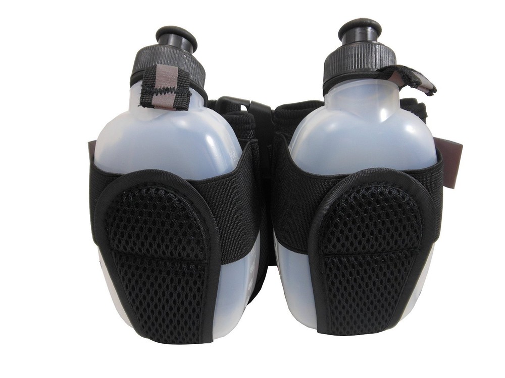 iACTIVEGO Running Belt: (2) Leak-Free Hydration Bottles-Adjustable Belt