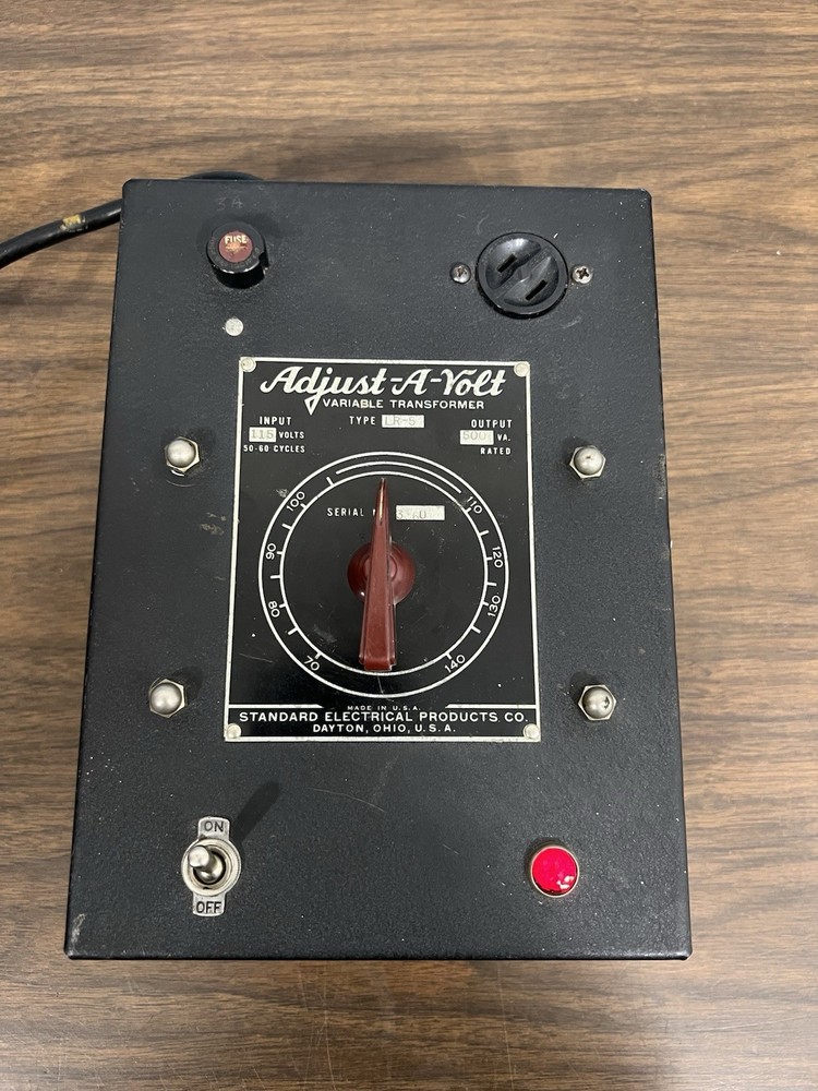 Standard Electrical Products ADJUST-A-VOLT Variable Transformer 140V max. 500 VA