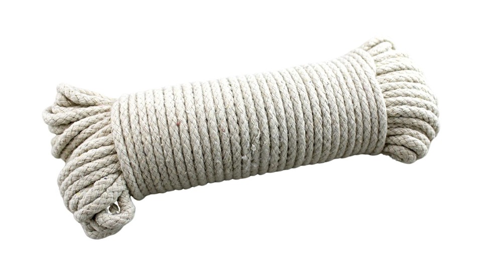 Complete Laundry Clothesline Kit - 100ft Cotton Rope Rustproof Pulleys Line T.