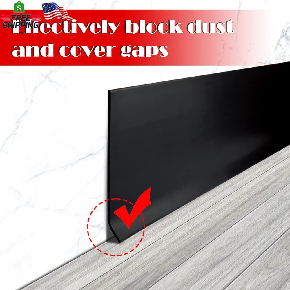 Vinyl Wall Base Baseboard Molding Trim 4" Flexible Self Adhesive Rubber Wall Bas