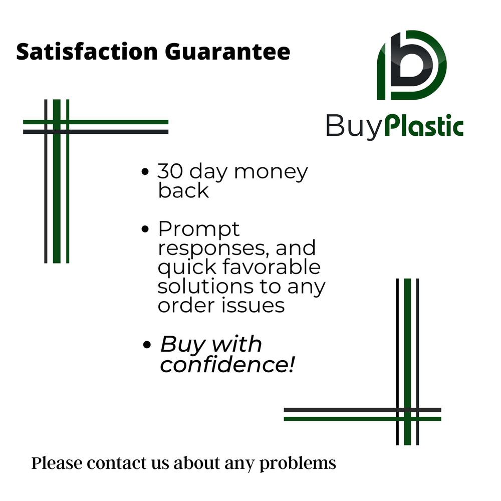 BuyPlastic Clear Polycarbonate Plastic Sheet 1/2" x 24" x 24" , Lexan panel