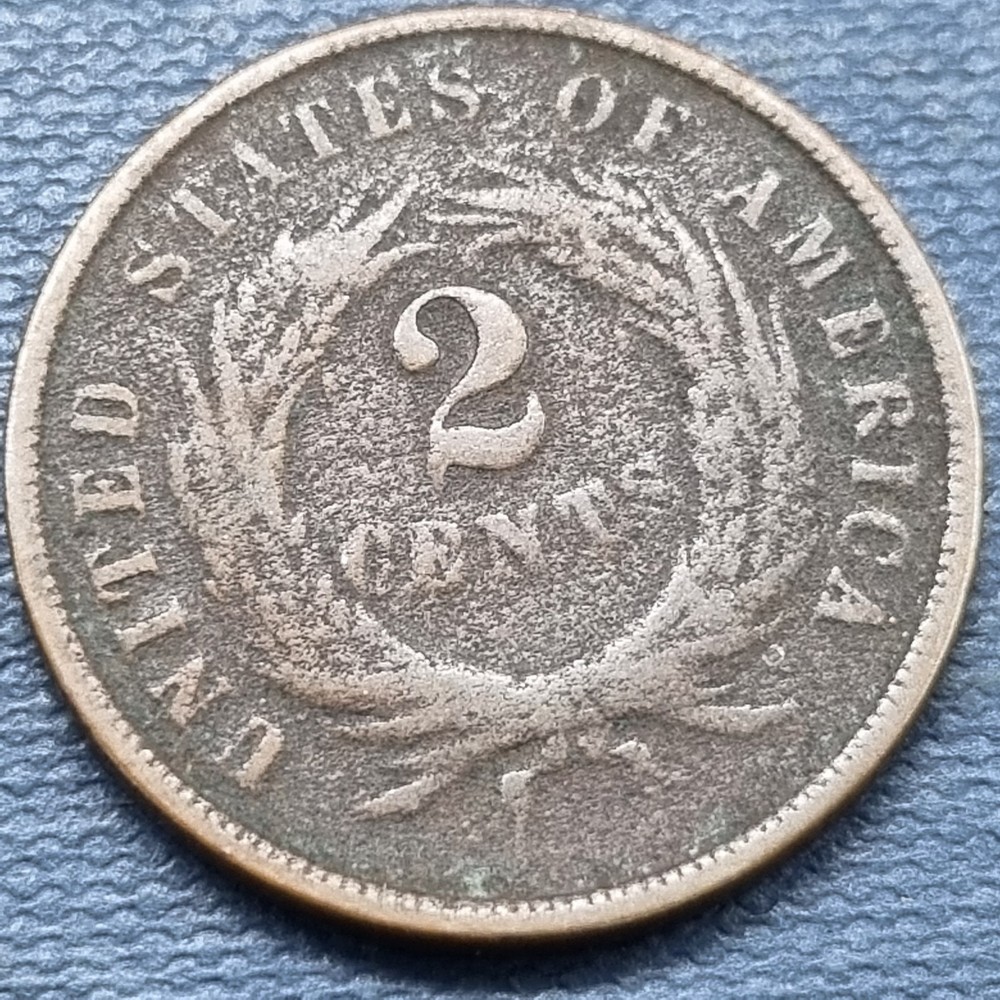 1865 Two Cent Piece 2c Circulated #101243