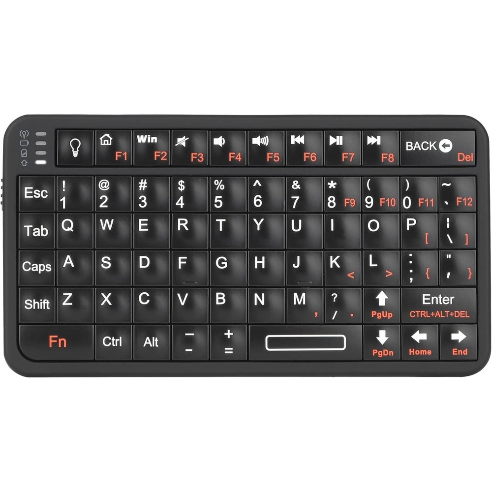 Mini Bluetooth Keyboard,Portable Wireless Rechargeable Keyboard with Backlit