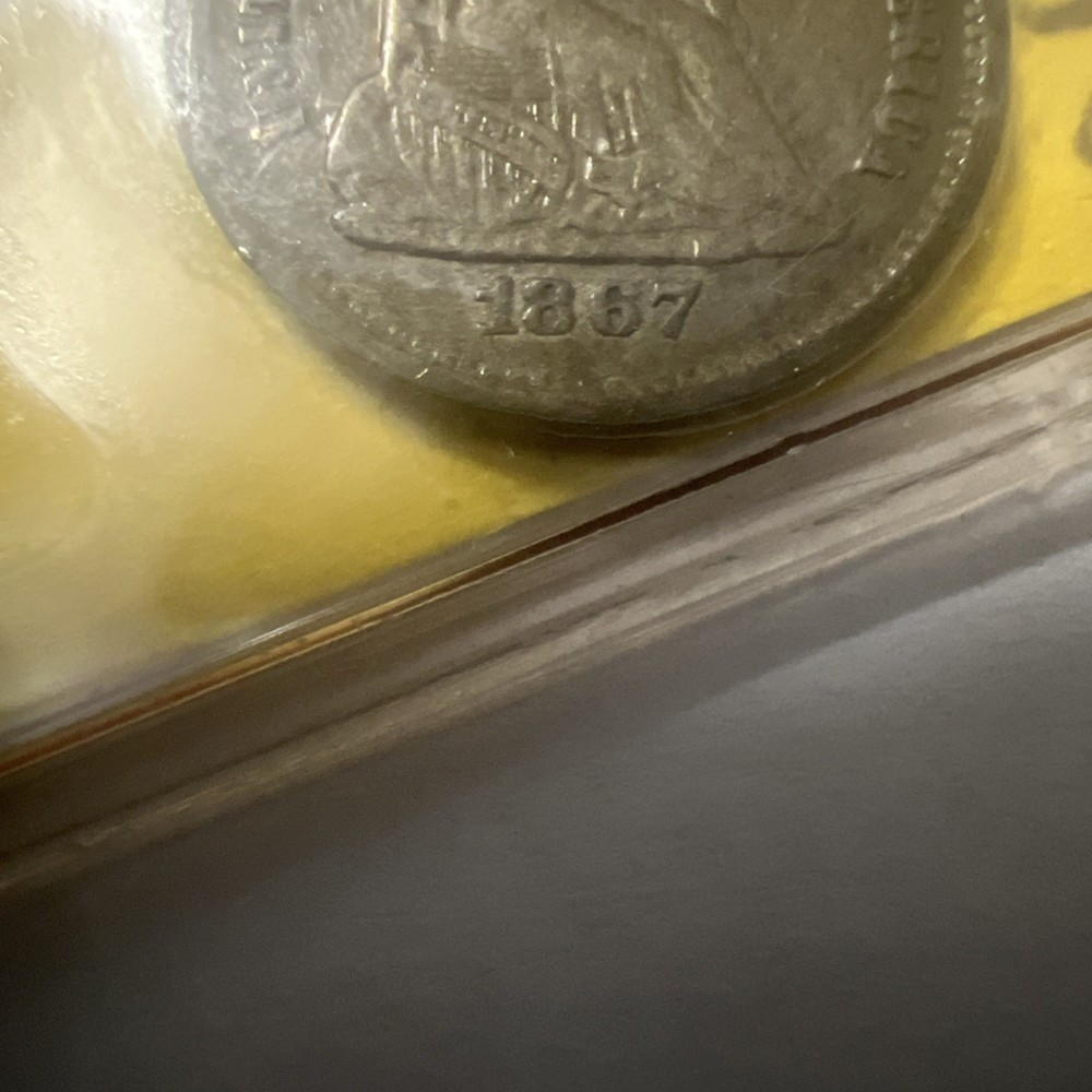 1867-S Seated Liberty Half Dime VF - Rare