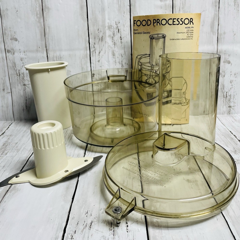 General Electric D2-FP1 Food Processor Bowl, Lid, Blade & Pusher