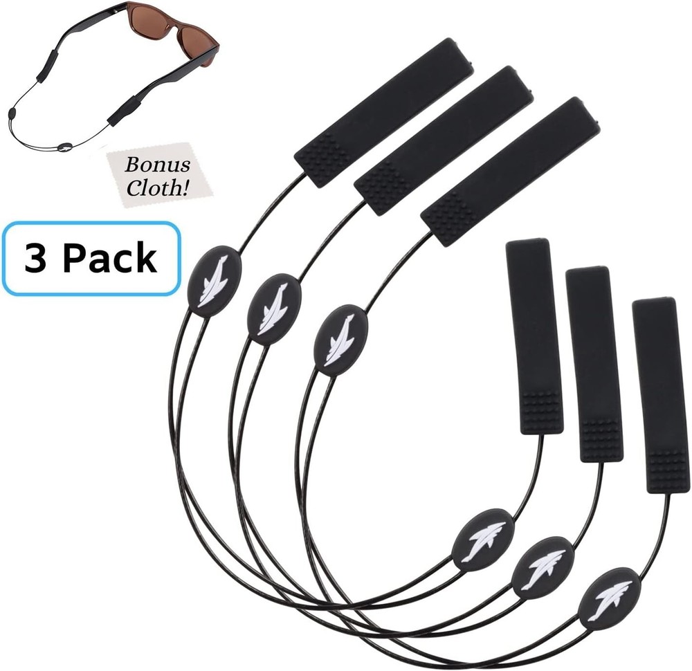 Versatile Shark Style Sunglass Holder - Adjustable, Secure Fit + Bonus Cloth