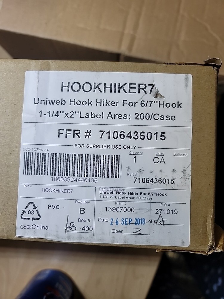 500+4" & 6" 7" Hook Hiker Label HolderPegboard Hook Scanner Holder UPC Barcode