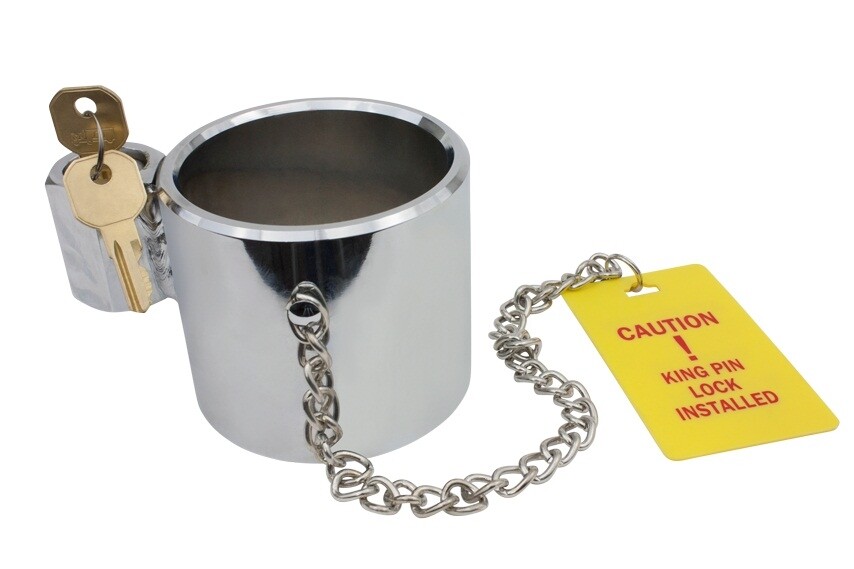 (8 Pack) Heavy Duty Chrome King Pin Lock with 2 Unique Keys