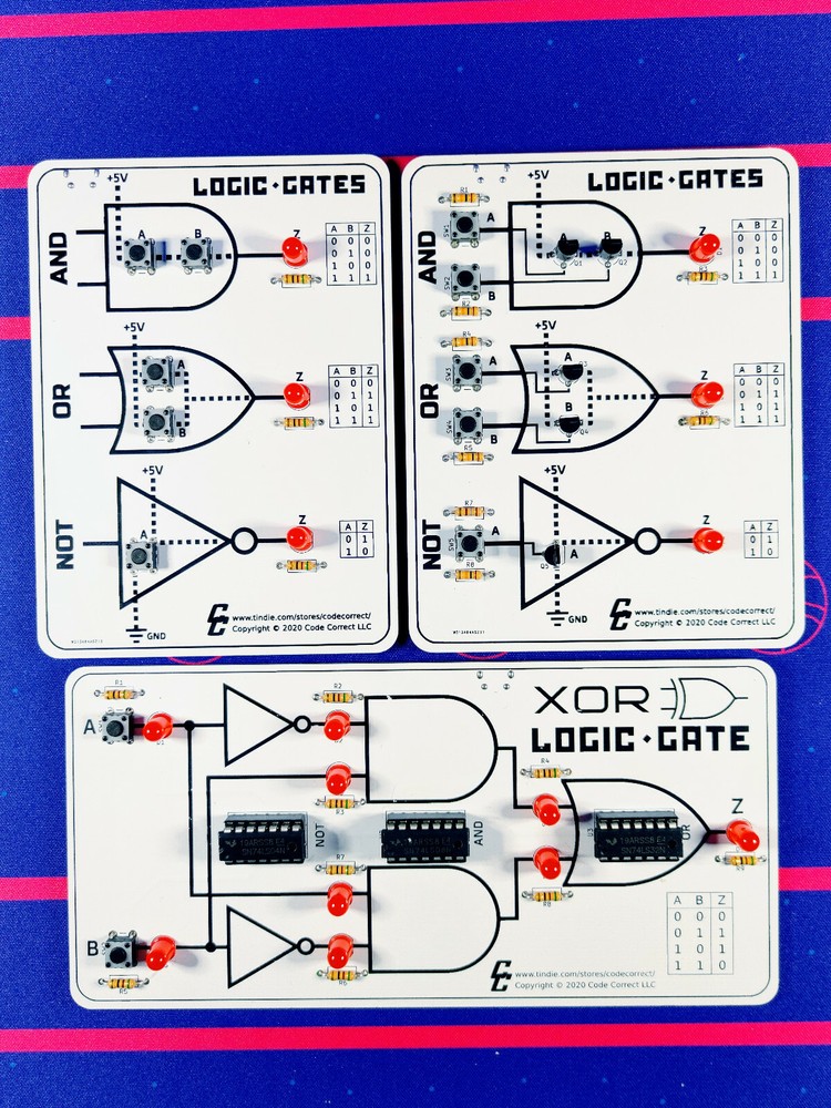 Logic Gates Learning Bundle (#1-3) (Assembly Required)